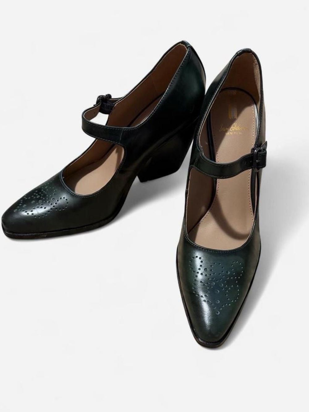 Sam Edelman | Green Leather | Aleska Western Mary Jane | Size 7.5